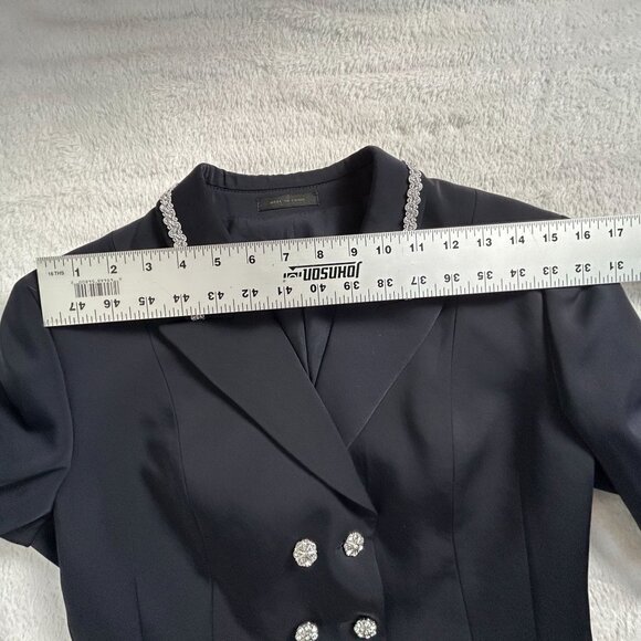 R.J. Classics Xtreme Equestrian Show Dress Coat Size 4R Double Breasted Black - Picture 7 of 10